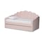 Baxton Studio Timila Modern and Contemporary Light Pink Velvet Fabric Upholstered Full Size Daybed with Trundle 213-11549-ZORO - alternate 7